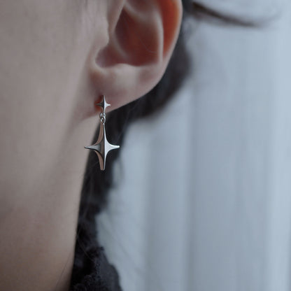 Stella Drop Earrings - Ⅰ - Silver