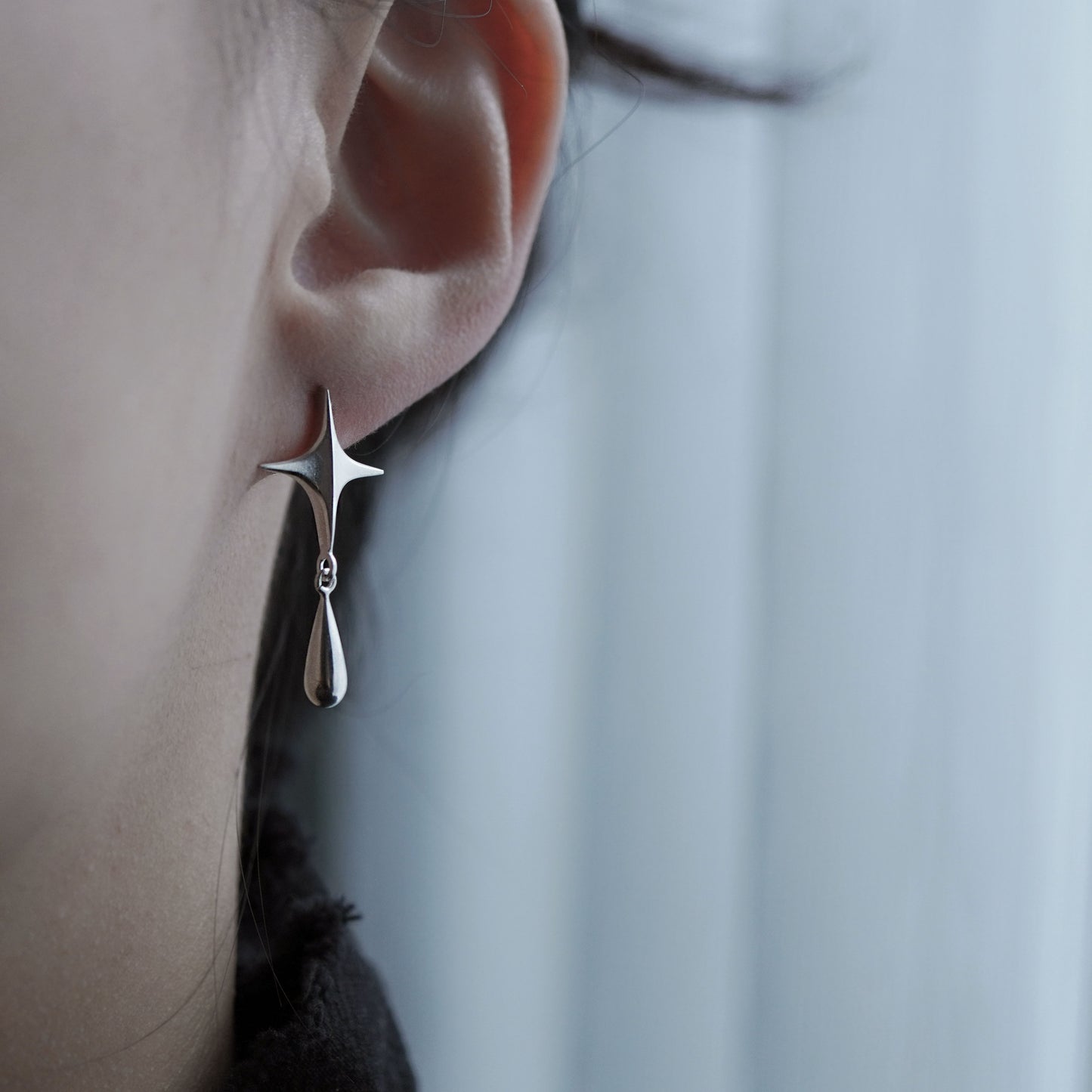 Stella Drop Earrings - Ⅲ - Silver