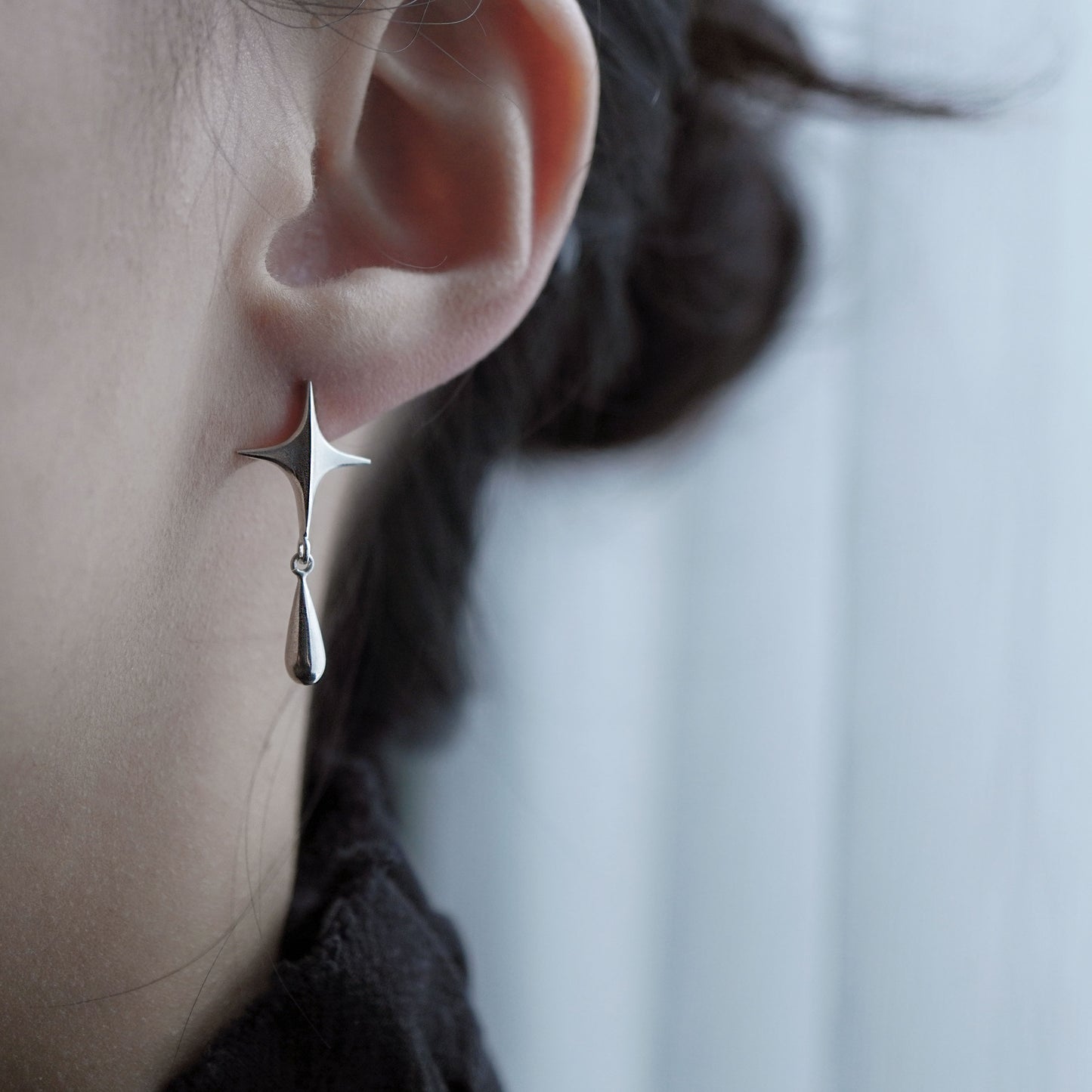 Stella Drop Earrings - Ⅲ - Silver