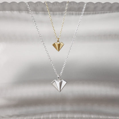 Geometric Heart Necklace - Gold