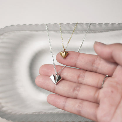 Geometric Heart Necklace - Gold