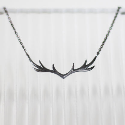 My Deer Necklace - Minimal - Oxidised Silver