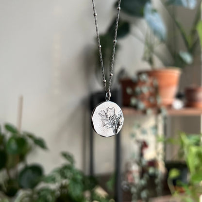 Cherry Blossom Pendant Necklace - Silver