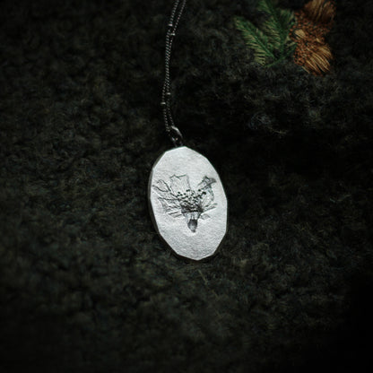 Cherry Blossom Pendant Necklace - Silver