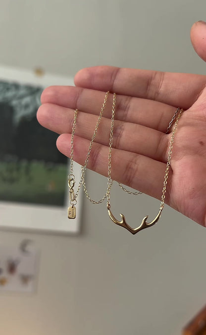 My Baby Deer Necklace - Minimal - Gold