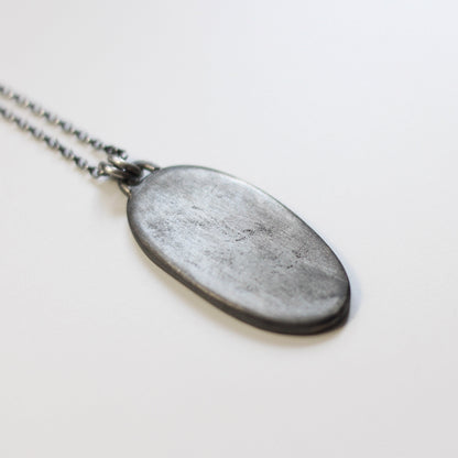 Fossil Large Mini Daisy Necklace - Oxidised Silver - Aisling Chou Studio