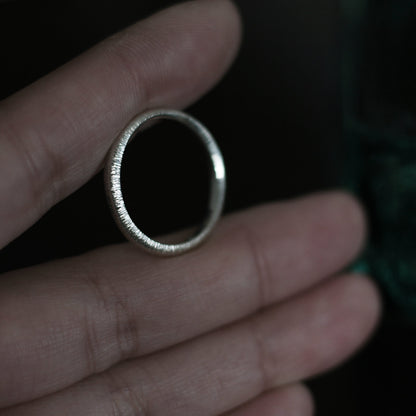 Moonlight Hammered Ring - Silver - Aisling Chou Studio