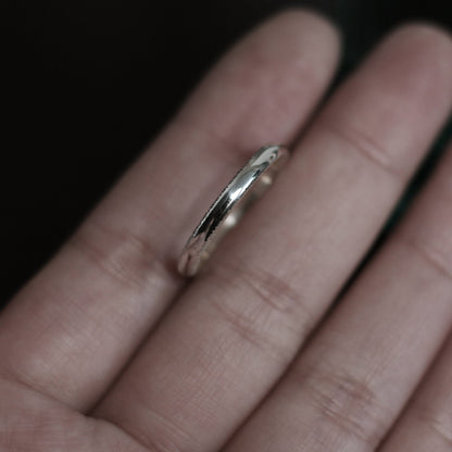 Moonlight Hammered Ring - Silver - Aisling Chou Studio