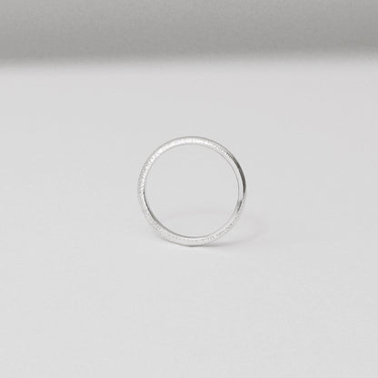 Moonlight Hammered Ring - Silver - Aisling Chou Studio