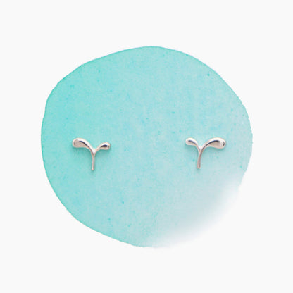 Seedling Stud Earrings - Silver - Aisling Chou Studio