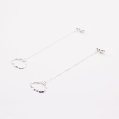 Silver Lining Cloud Drop Earrings - Silver - Aisling Chou Studio