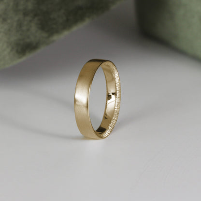 Sunshine Hammered Band - 9ct/18ct Gold Brushed - Aisling Chou Studio